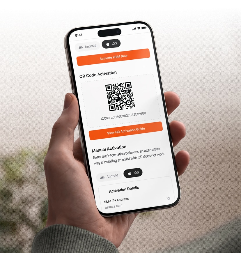 スマートフォンから直接Superalinkのトラベルモバイル eSIMを簡単に有効化できます